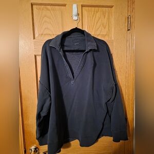 Oversized collared sweater distorted style